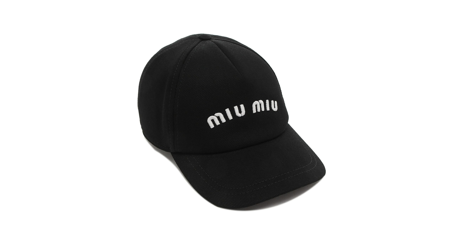 miu miu ベースボールキャップ ブラック MIUMIU ミュウミュウ ブラック ベースボール キャップ 黒 M
